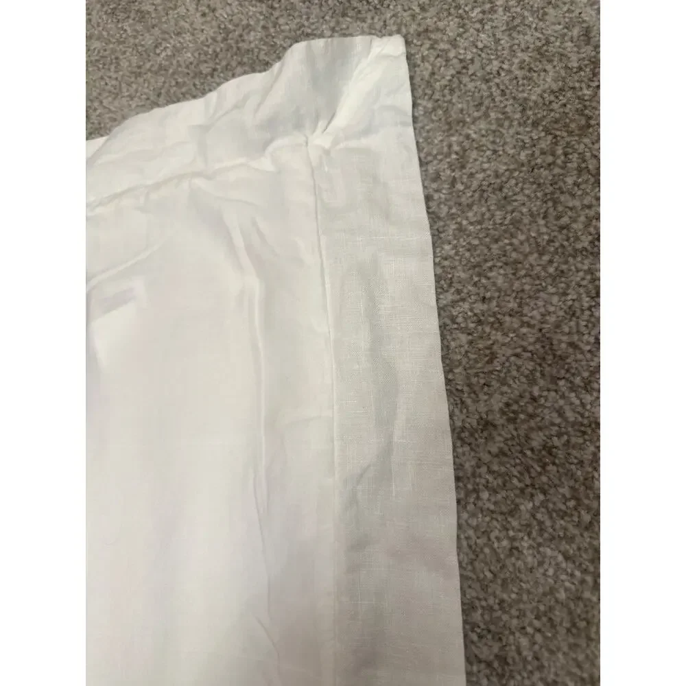 NWOT Pottery Barn White Tencel Lyocell & Linen Blend Euro Sham, 26x26